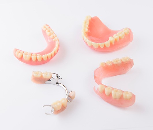 various types of dentures 